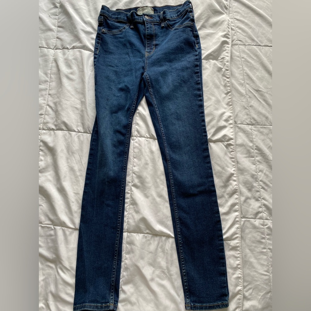 Free People Dark Wash Skinny Jeans